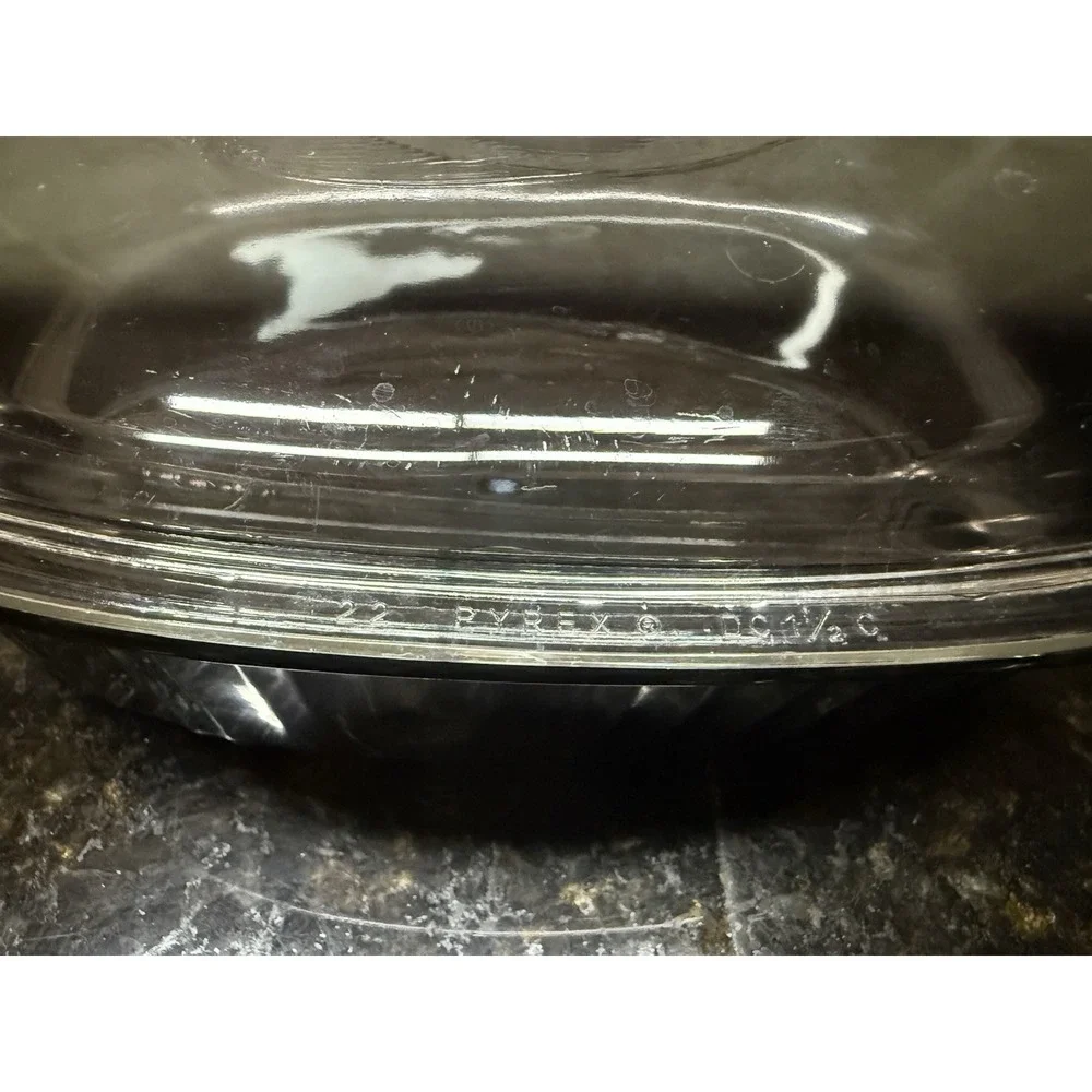 Vintage‎ French Black Corning Ware F-2-B 2.8 Liter w/ Pyrex Glass Lid DC 1.5C